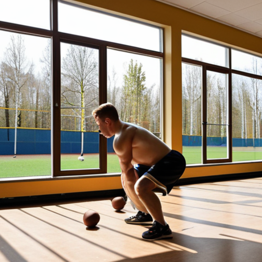 Pre-Season Baseball Training**

Prompt: Baseball players doing strength training in a gym, with a focus on legs and core. Include elements of Swedish springtime – blooming birch trees visible through the gym windows. Emphasize dedication and hard work.

**